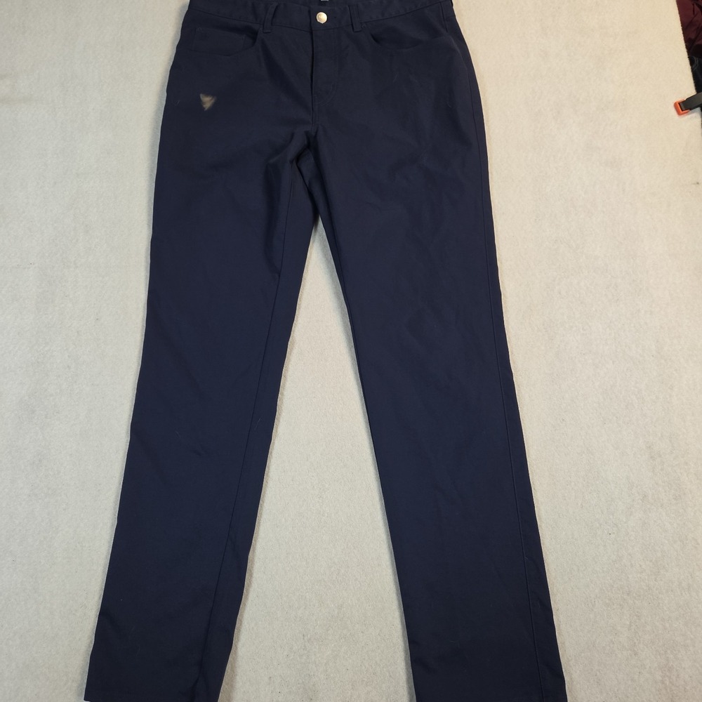 PETER MILLAR Mens 33 X 32 PANTS EB66 NAVY PERFORMANCE GOLF 5-POCKET ME0EB66FB